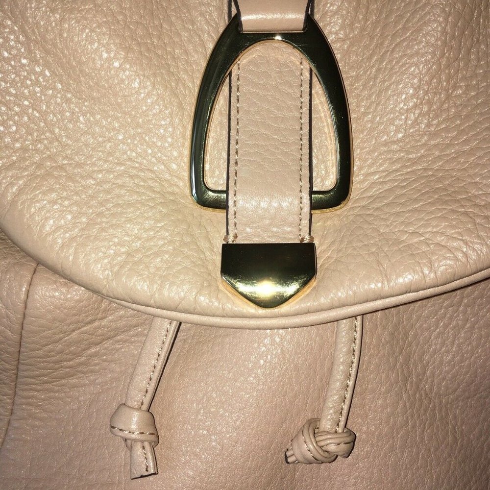 G.I.L.I (QVC) Beige Soft Pebble Leather Handbag - Picture 11 of 11